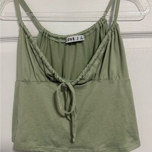Love J Women's Green Tie-Front Top